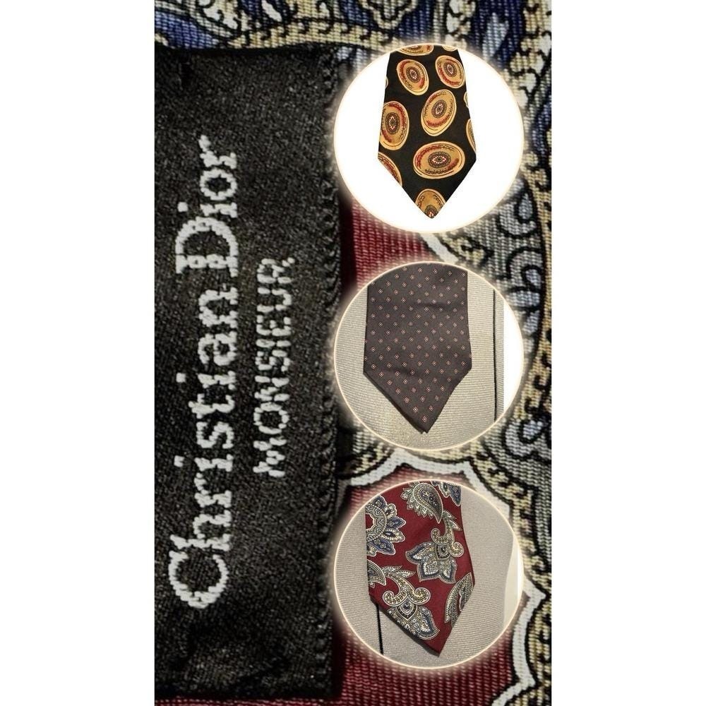 Christian Dior men ties lot of 3